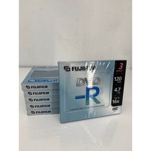 FujiFilm DVD -R 3 Disk 120 MIN 4.7 GB LOT OF 6 Sealed